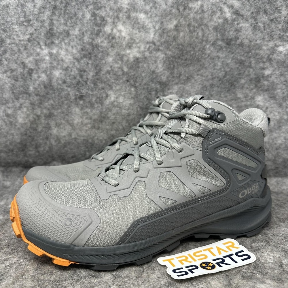 Oboz Katabatic Mid B-Dry Boots Mens Size 8 Gray Waterproof Hiking 46001